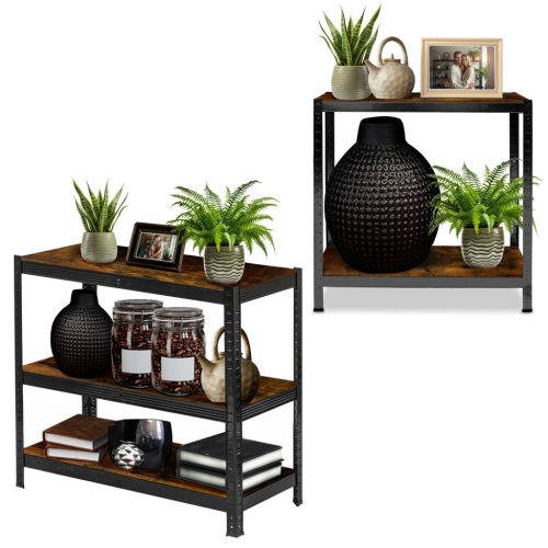 Fém raktári polc 180 x 90 x 40 cm Humberg HR-852 fekete