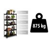 Fém raktári polc 180 x 90 x 40 cm Humberg HR-852 fekete