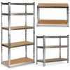 Fém tárolópolc 183 x 90 x 40 cm Humberg HR-853 ezüst