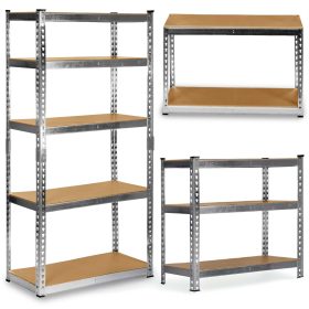 Fém tárolópolc 183 x 90 x 40 cm Humberg HR-853 ezüst