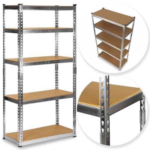 Fém tárolópolc 183 x 90 x 40 cm Humberg HR-853 ezüst