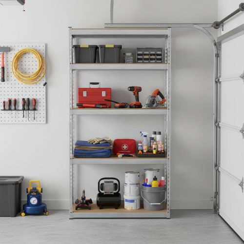 Fém tárolópolc 183 x 90 x 40 cm Humberg HR-853 ezüst