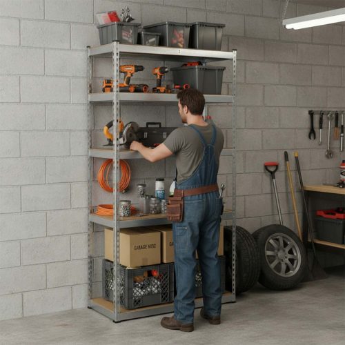 Fém tárolópolc 183 x 90 x 40 cm Humberg HR-853 ezüst