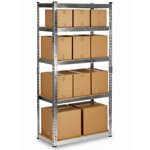 Fém tárolópolc 183 x 90 x 40 cm Humberg HR-853 ezüst