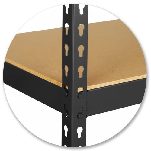 Fém tárolóállvány 183 x 90 x 40 cm Humberg HR-853 fekete