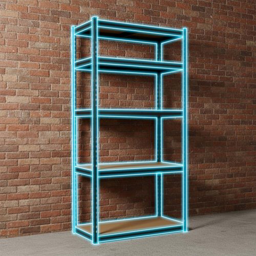 Fém tárolóállvány 183 x 90 x 40 cm Humberg HR-853 fekete