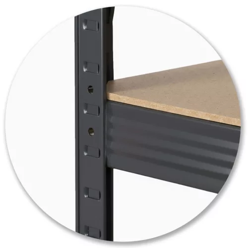 Fém polcos munkapad 180 x 100 x 60 cm Humberg HR-855 fekete