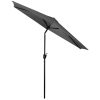 Összecsukható kerti esernyő, állítható dőlésszög, 300 cm átmérőjű, grafit színű - Plonos PL-884