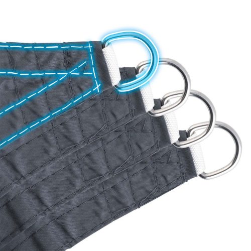 Téglalap alakú napernyő vitorla 3x4m Plonos PL-885 szürke