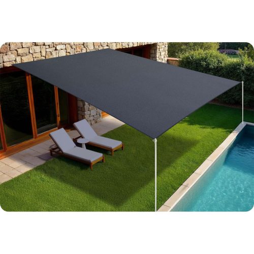 Téglalap alakú napernyő vitorla 3x4m Plonos PL-885 szürke