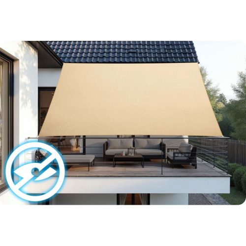 Téglalap alakú napernyő vitorla 3x4m Plonos PL-885 bézs