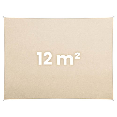 Téglalap alakú napernyő vitorla 3x4m Plonos PL-885 bézs