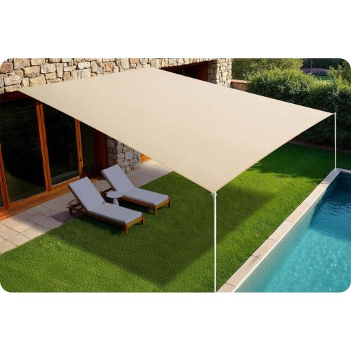 Téglalap alakú napernyő vitorla 3x4m Plonos PL-885 bézs