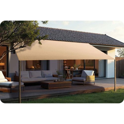 Téglalap alakú napernyő vitorla 3x4m Plonos PL-885 bézs