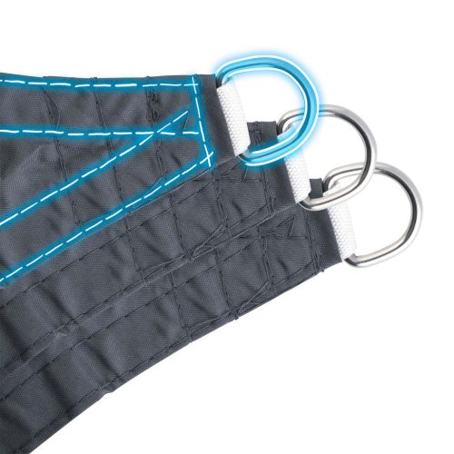 Háromszögletű ernyővitorla 7m2 Plonos PL-886 szürke