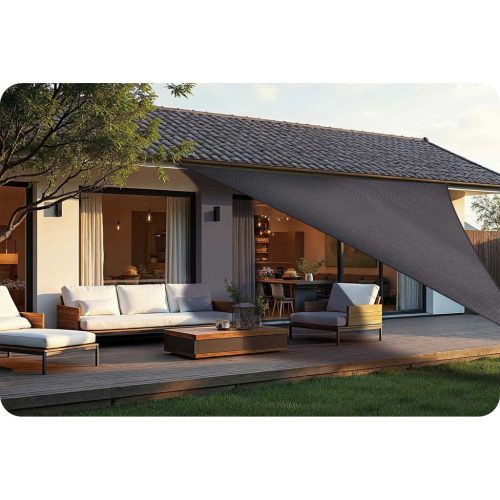 Háromszögletű ernyővitorla 7m2 Plonos PL-886 szürke