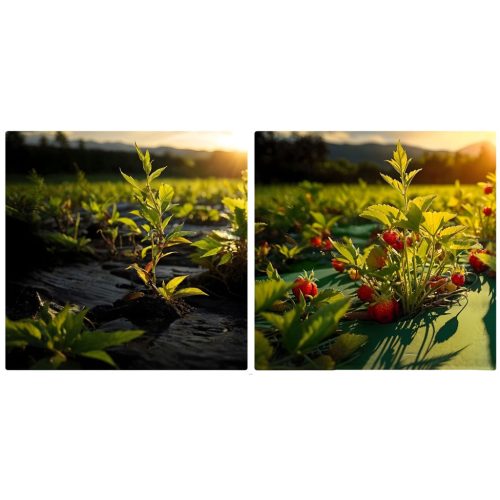 Kerti agrotextília 1,6 m x 100 m 90 g/m2 + 100 Plonos gombostű - fekete és zöld