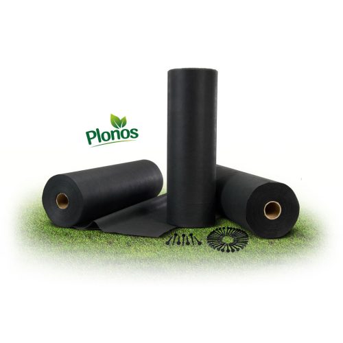 Kerti agrotextília 1,6 m x 50 m 90 g/m2 + 100 Plonos gombostű - fekete