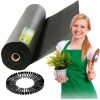Kerti agrotextília 1,6 m x 50 m 70 g/m2 + 50 Plonos gombostű - fekete