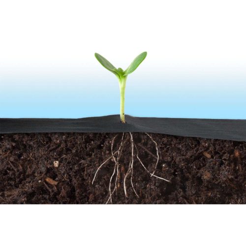 Kerti agrotextília 1,6 m x 50 m 70 g/m2 + 50 Plonos gombostű - fekete