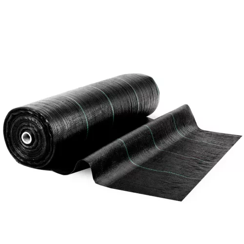 Kerti agrotextília 1,6 m x 100 m 90 g/m2 + 100 Plonos gombostű - fekete