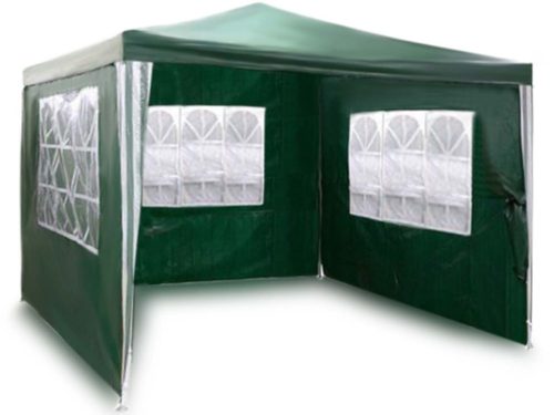 Kerti pavilon 3 fal 3 x 3 m zöld Plonos