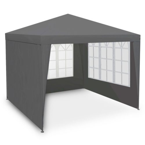 Kerti pavilon 4 fal 3 x 3 m szürke Plonos