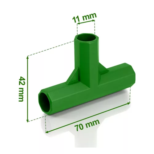 11 mm-es típusú 3 pólusú csatlakozók paradicsomnövényekhez Plonos PL-941 zöld 4 db