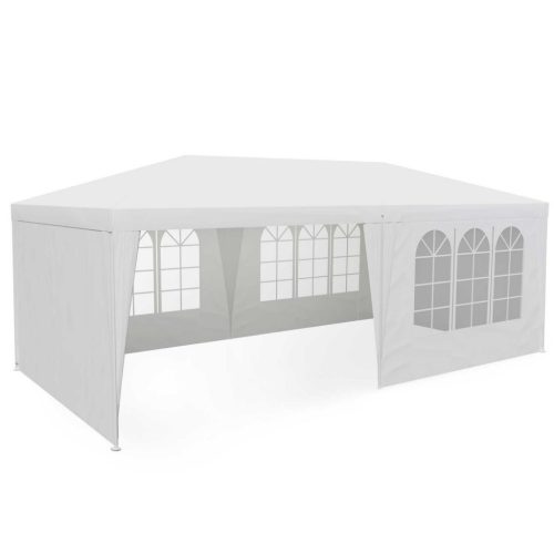 Kerti pavilon 6 fal 3 x 6 m fehér Plonos