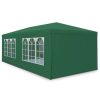Kerti pavilon 6 fal 3 x 6m zöld Plonos