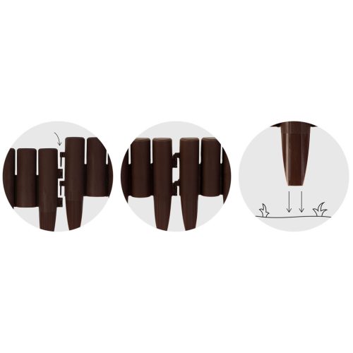 Plonos kerti szegély 220 cm PL-961 barna