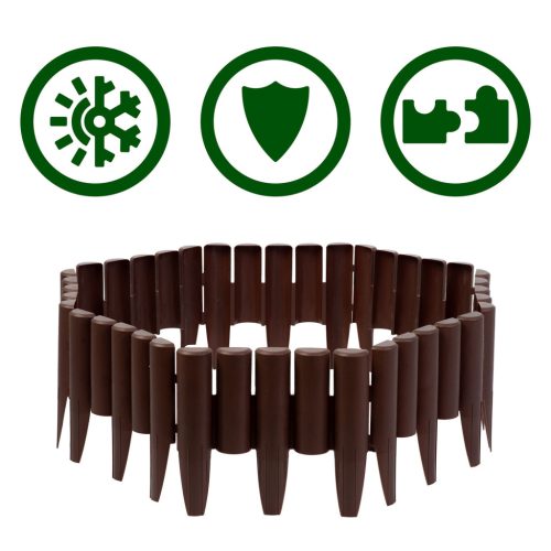 Plonos kerti szegély 220 cm PL-961 barna