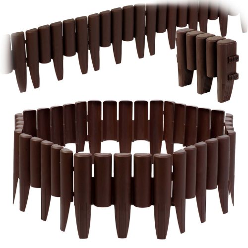 Plonos kerti szegély 220 cm PL-961 barna