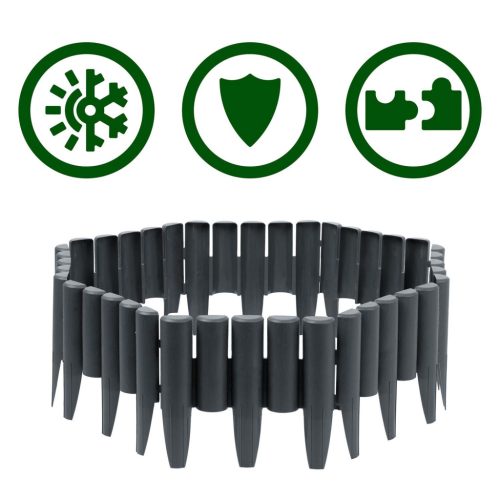 Plonos kerti szegély 220 cm PL-961 szürke