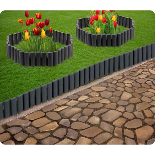Plonos kerti szegély 220 cm PL-961 szürke