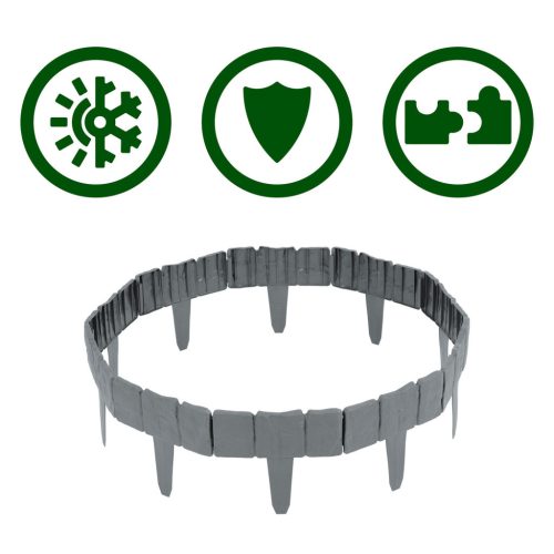 Plonos kerti szegély 250 cm PL-962 szürke