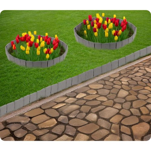 Plonos kerti szegély 250 cm PL-962 szürke