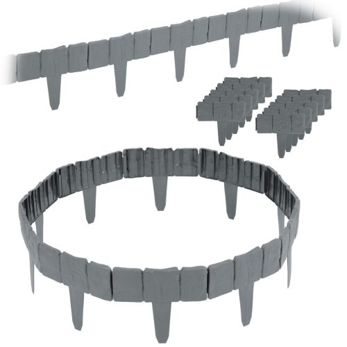 Plonos kerti szegély 250 cm PL-962 szürke