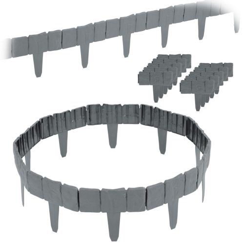 Plonos kerti szegély 250 cm PL-962 szürke