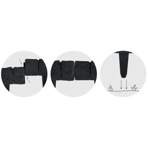 Plonos kerti szegély 250 cm PL-962 antracit