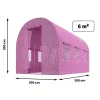 Folia na tunel ogrodowy 2 x 3 m (6 m2) różowa Plonos