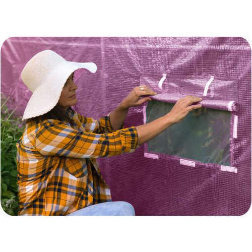 Kerti alagút 2,5 x 4 m (10 m2) rózsaszín Plonos