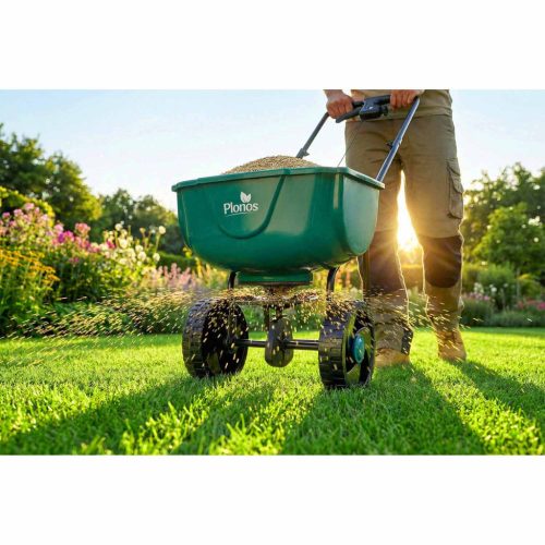 Fűmagvetőgép, kézi műtrágyaszóró, 27l, Plonos PL-981