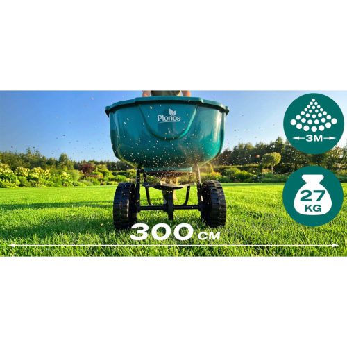 Fűmagvetőgép, kézi műtrágyaszóró, 27l, Plonos PL-981