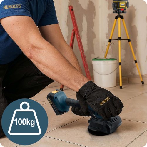 Elektromos vibrációs vákuum csempe tapadókorong 100 kg-ig - Humberg HM-160 