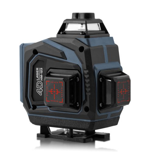 4D lézeres szintező + állvány + hordtáska, 16 zöld lézersugár, 360 fokos horizontális és vertikális lefedettség, önszintező funkció, távirányító, két 2400 mAh-s Li-Ion akkumulátor - Humberg HM-170 