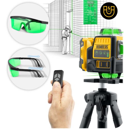 Keresztvonalas lézer tokban + Humberg HM-171 állvány