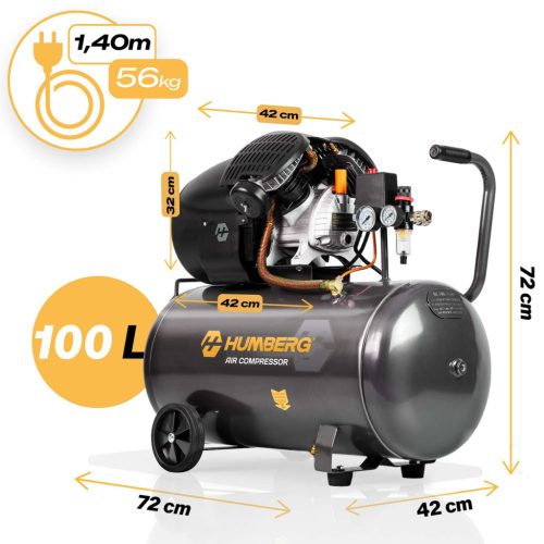 Légkompresszor olaj 100l 8 bar Humberg HM-257