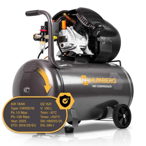Légkompresszor olaj 100l 8 bar Humberg HM-257