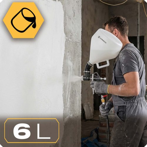 Humberg HM-259 6 literes pneumatikus szórópisztoly falak vakolásához és festéséhez